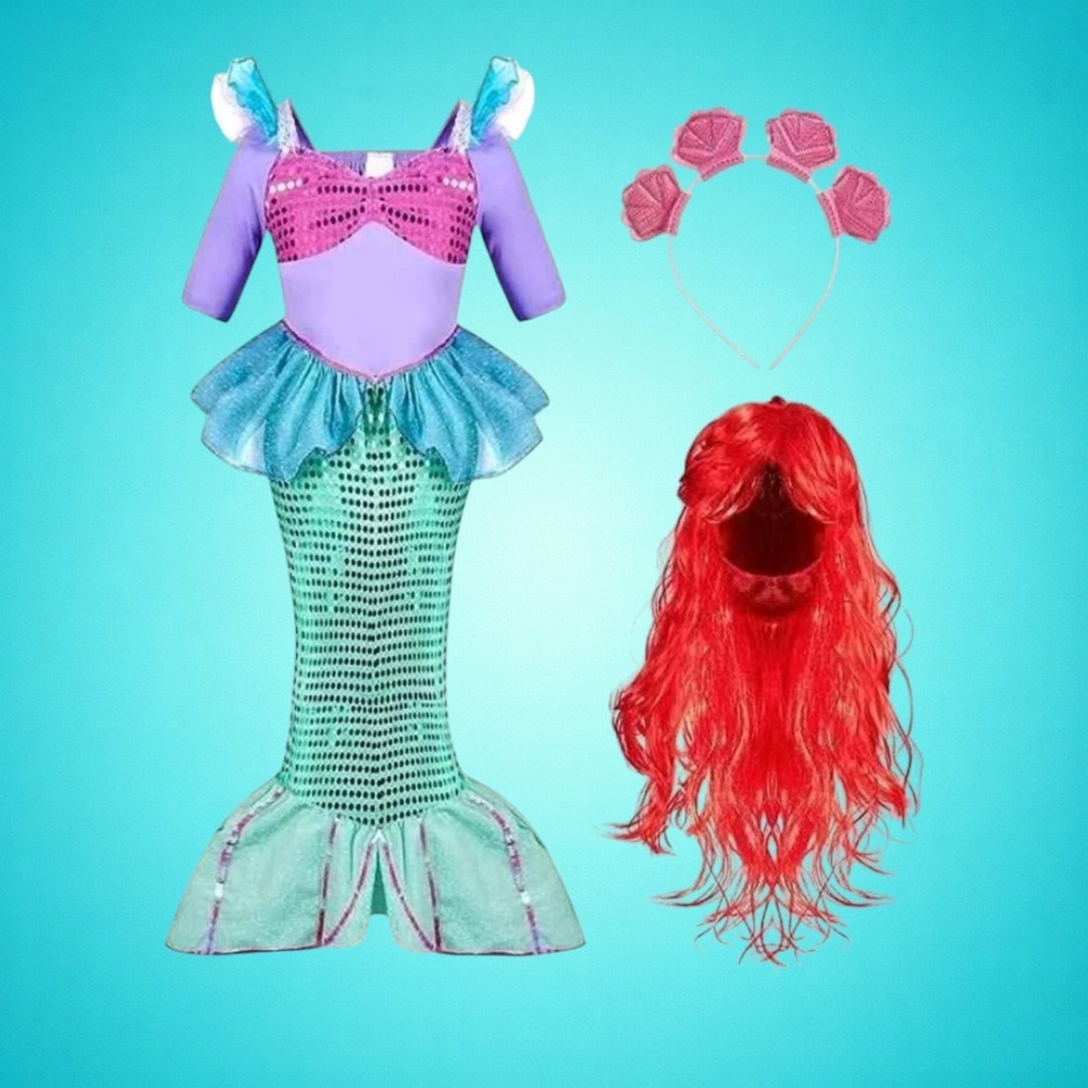 New kids Mermaid Princess Costume Set by Spooktacular Creations, Size 3T